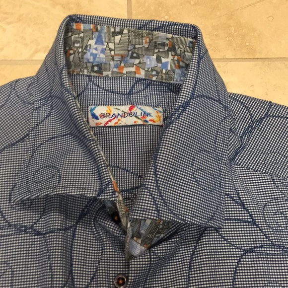 NEW MEN/'S BRANDOLINI CASUAL BUTTON DOWN SHIRTS
